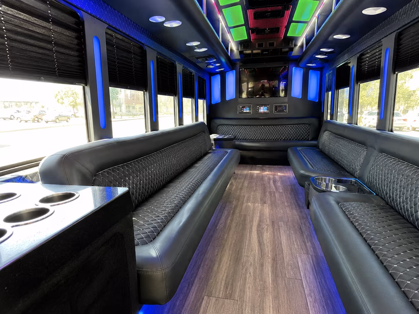 simi valley 15 passenger party bus inside