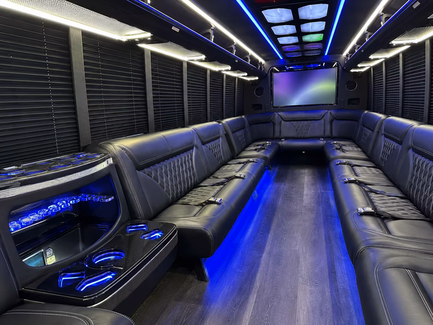 simi valley 20 passenger party bus inside