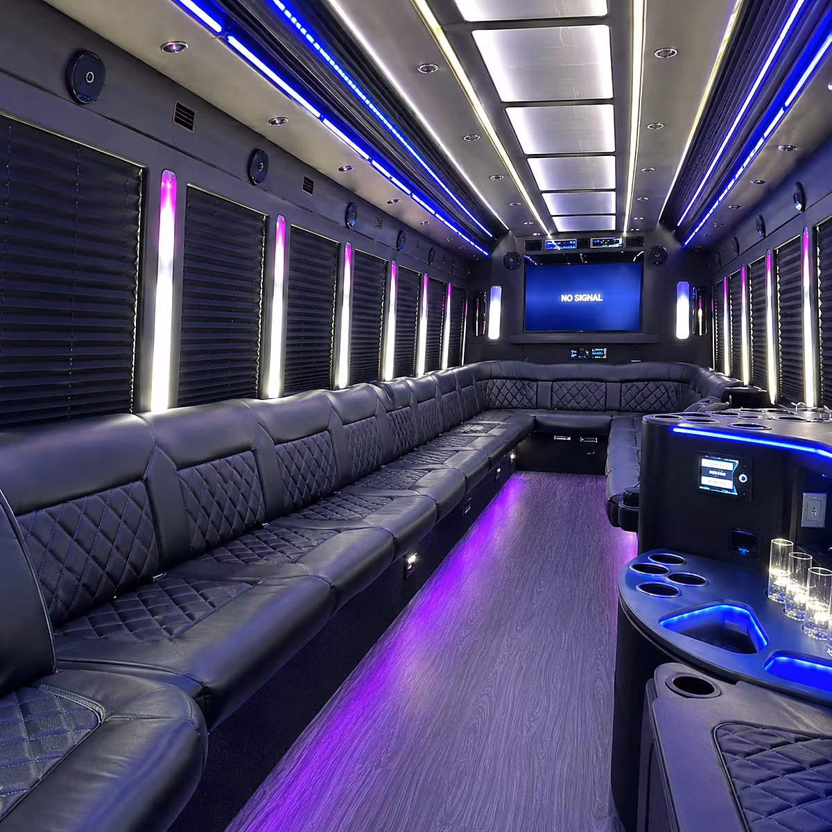 simi valley 30 passenger party bus inside