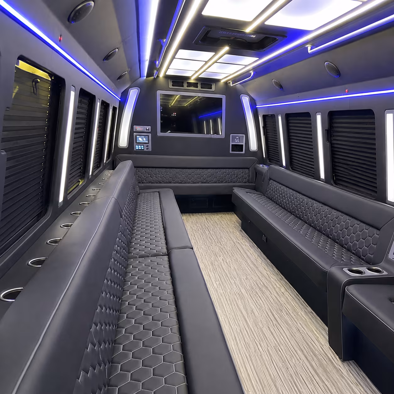 simi valley 40 passenger party bus inside