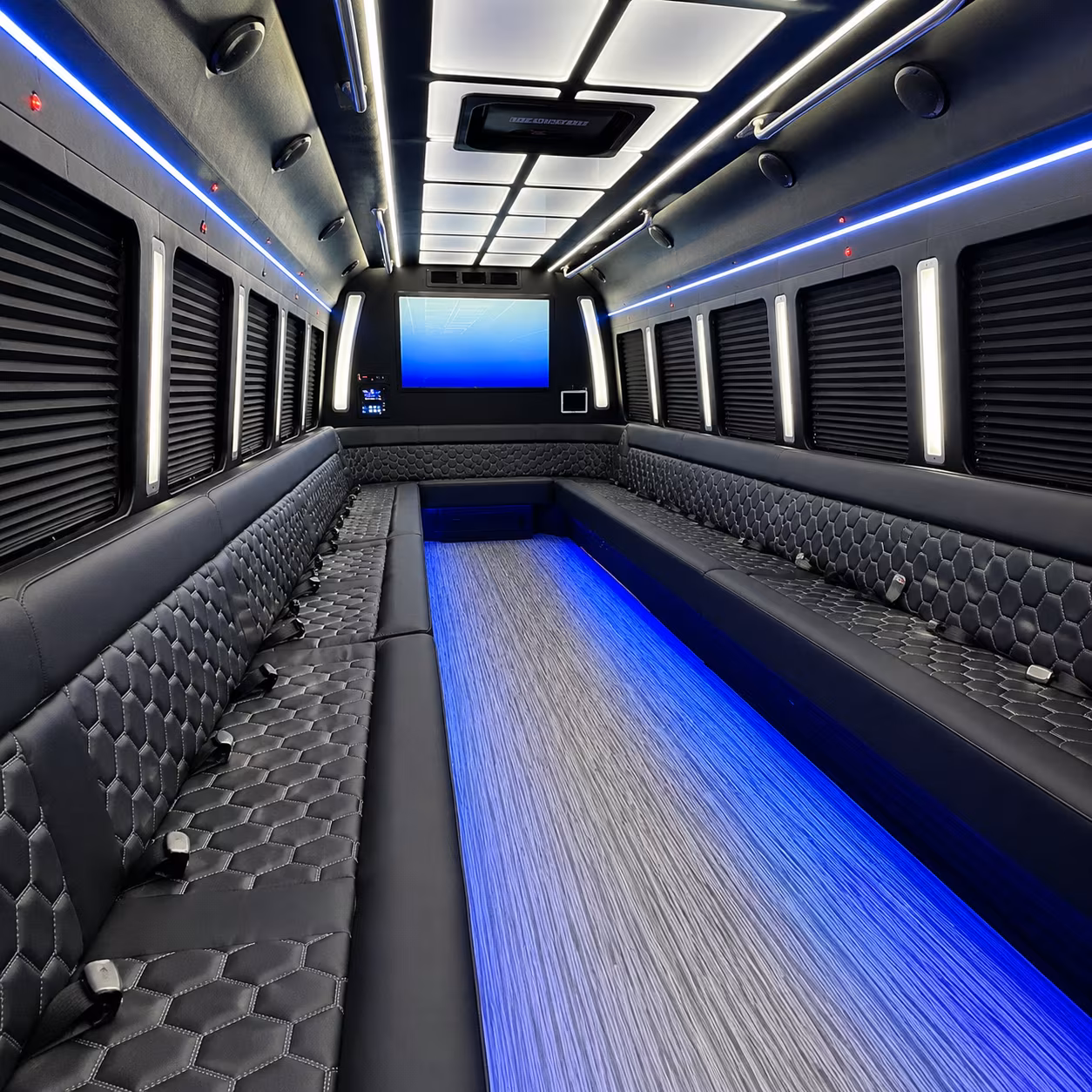 simi valley 50 passenger party bus inside